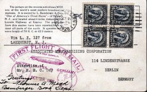 United States 1928 First Flight Airmail U.S. to Germany GRAF ZEPPELIN. Scott 565