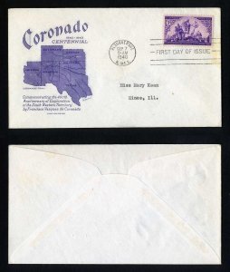 # 898 First Day Cover addressed with Grimsland cachet dated 9-7-1940