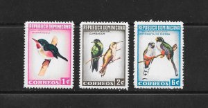 BIRDS - DOMINICAN REPUBLIC #602-604  MNH