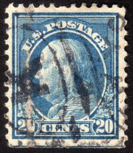 1917, US 20c, Franklin, Used, Sc 515