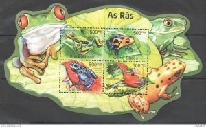 2011 Guinea-Bissau Fauna Reptiles & Amphibians Frogs As Ras Kb ** Bc660