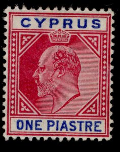 CYPRUS EDVII SG64, 1pi carmine & blue, M MINT. Cat £17.