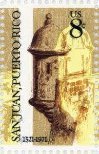 1437, Huge Color Shift ERROR on 8¢ San Juan Puerto Rico Stamp - Stuart Katz
