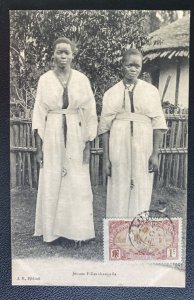 1910 Djibuti French Somali Coast RPPC Postcard cover Shangalia Girls