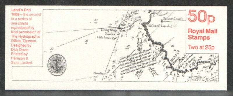 FB73 1995 Lands End - 2nd Sea Charts Series 50p Folded Booklet