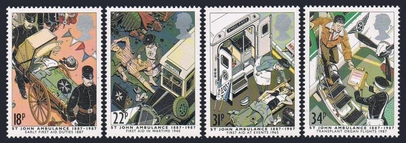 Great Britain 1180-1183,MNH.Michel 1109-1112. St John Ambulance,centenary,1987.