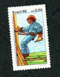 1986 - Brazil - Brésil- Prevention of Industrial Accidents-Complete set 1v.MNH** 