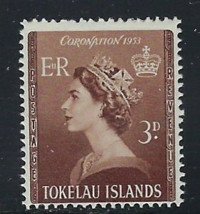 Tokelau Is 4 MNH 1953 QEII Coronation