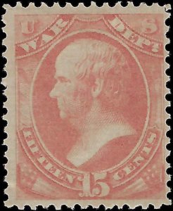 VEGAS - 1873 15c War Official - Sc# O90 - Mint Re-Gum