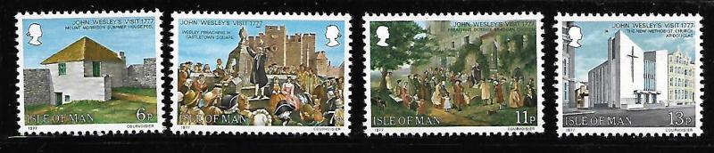 GB, ISLE OF MAN 105-108 MNH BICENTENARY OF JOHN WESLEY VISIT