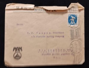 C) 1920. GERMANY. AIRMAIL ENVELOPE SENT TO USA. 2ND CHOICE