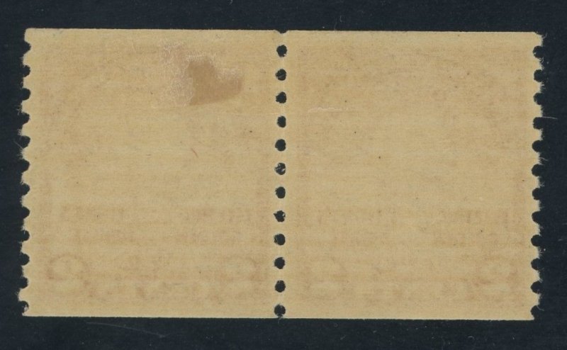 USA 656 - 2 cent Edison Coil Pair - VF Mint hinged