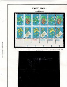 Endangered Flora 15c US Postage Plate Block #1783-86 VF MNH