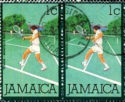 Tennis, Montego Bay, Jamaica stamp SC#465 used Pair