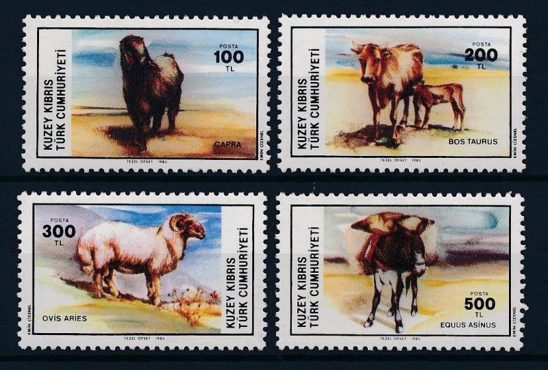 [34716] Turkish Cyprus 1985 Animals Cows Sheep Donkey MNH