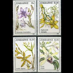 ZIMBABWE 1993 - Scott# 692-5 Orchids Set of 4 NH