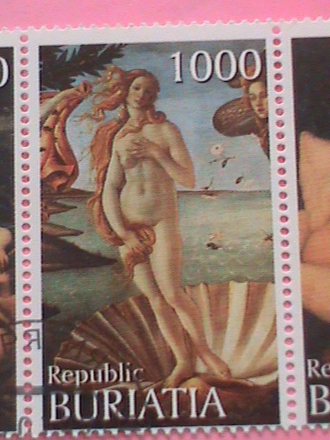 BURIATIA  STAMP- WORLD FAMOUS NUDE ART CTO -MNH STAMP SHEET -RARE VERY RARE