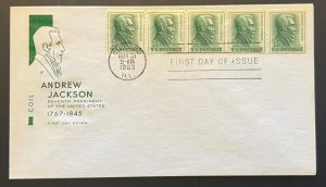 ANDREW JACKSON 1¢ STAMP MAY 31 1963 CHICAGO IL FIRST DAY COVER (FDC) BX2A1