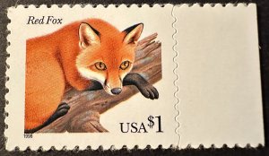 US # 3036 Red Fox $1 1998 CV $10. Mint NH