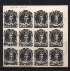 Nova Scotia #13P XF Mint UR Proof Block Of 12