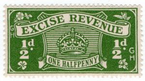 (I.B) Excise Revenue : ½d Green (1934)