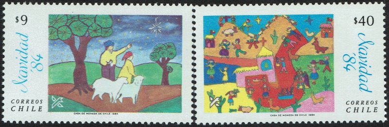 Chile #683-684  MNH - Christmas (1984)