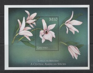 Lesotho  #1197 (1999 Flowers sheet) VFMNH CV $3.75