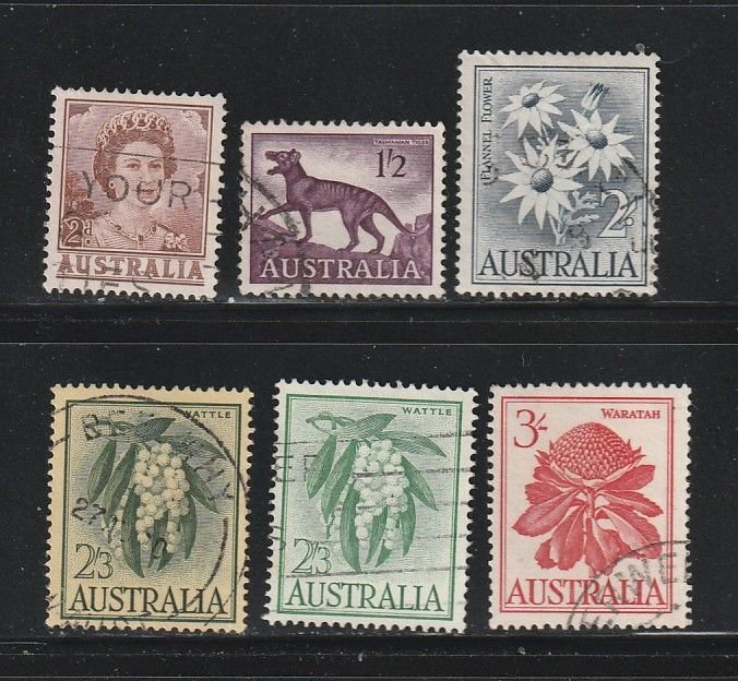 Australia 315, 325, 327-328A, 330 U Various (C)
