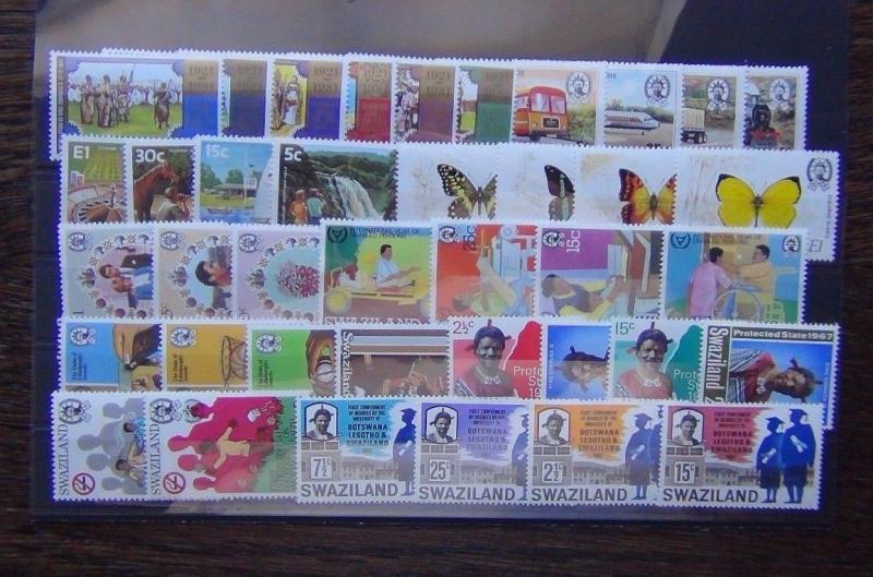 Swaziland 1967 1982 sets Butterflies Disabled Jubilee Transport Tourism etc MNH