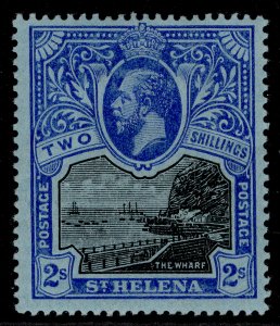 ST. HELENA GV SG80, 2s black & blue/blue, M MINT. Cat £55.