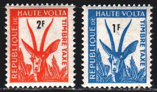 Upper Volta. 1962. 21-22 from the series. Gazelle, port. MNH.