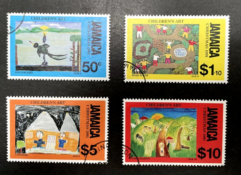 Jamaica: 1991, Christmas, Children's Paintings, Very Fine Used Set