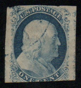 MALACK 7 Fine+, light town cancel, vivid color! v0084