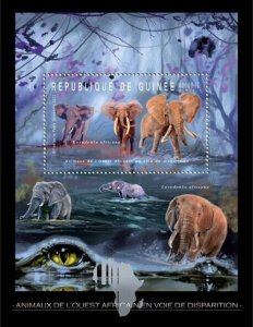 Guinea 2012 - Endangered Animals of West Africa, Animals. Mi 9198/Bl.2087