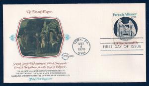 UNITED STATES FDC 13¢ French Alliance 1978 Fleetwood