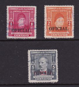 El Salvador the 1,2 & 5c used Officials from 1947