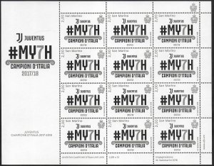 2018 San Marino Juventus campione MS MNH Unificato n. 2608