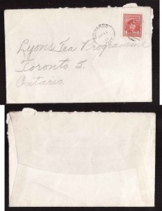 Canada-cover #1617c - 4c KGVI - Carleton Cnty- Edwards,Ont-Apr 11 1946 - single