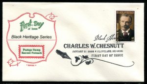 4222 US 41c Charles W Chesnutt SA FDC,  Artopages cachet
