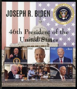 NEVIS  2021 JOE BIDEN 46th PRESIDENT OF THE US SHEET  MINT NH