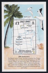 British Indian Ocean Territory # 108-109, 110, BIOT 25th Anniv., NH, 1/2 Cat.