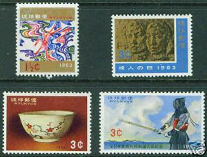 Ryukyus Island Scott 103-6 complete MNH** set CV$8.4