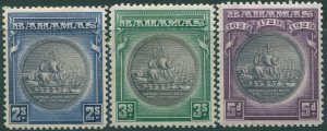 Bahamas 1930 SG128-130 Colony Seal (3) MH