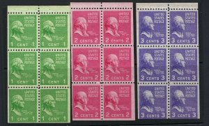 *804b, 6b AND 7a, NEVER HINGED