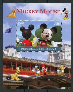 Disney Stamps Chad 2016 CTO Mickey Mouse Cartoons 1v M/S