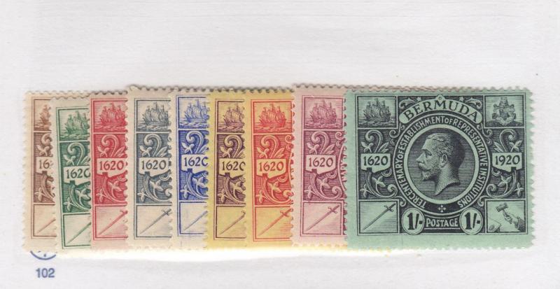 BERMUDA # 71-79 VF-MH KGV ISSUES CAT VALUE $120+