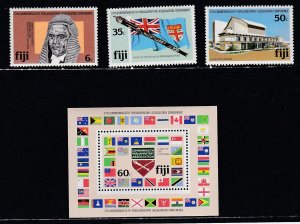 Fiji # 450-452, 453, 27th Parliament Association Conference, Mint NH, 1/2 Cat.