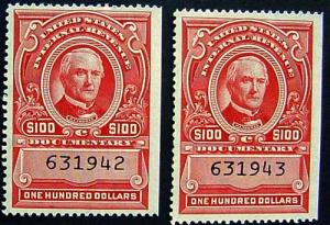 USA, Scott R727 MNH, 2 consecutive serial #s