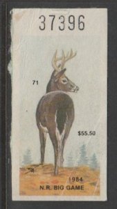 U.S. Scott Scott #NY-BG-6 New York Big Game Stamp - Unused Single on Piece