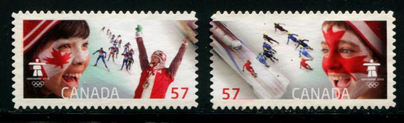 2374-2375 Canada 57c Spirit of the Olympics SA, used